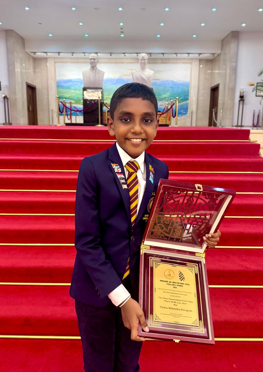 2025-06-02 Victory Beyond Borders: Thehas Kiringoda - Ananda’s Rising Star Crowned Sri Lanka’s Most Outstanding Youth Chess Player