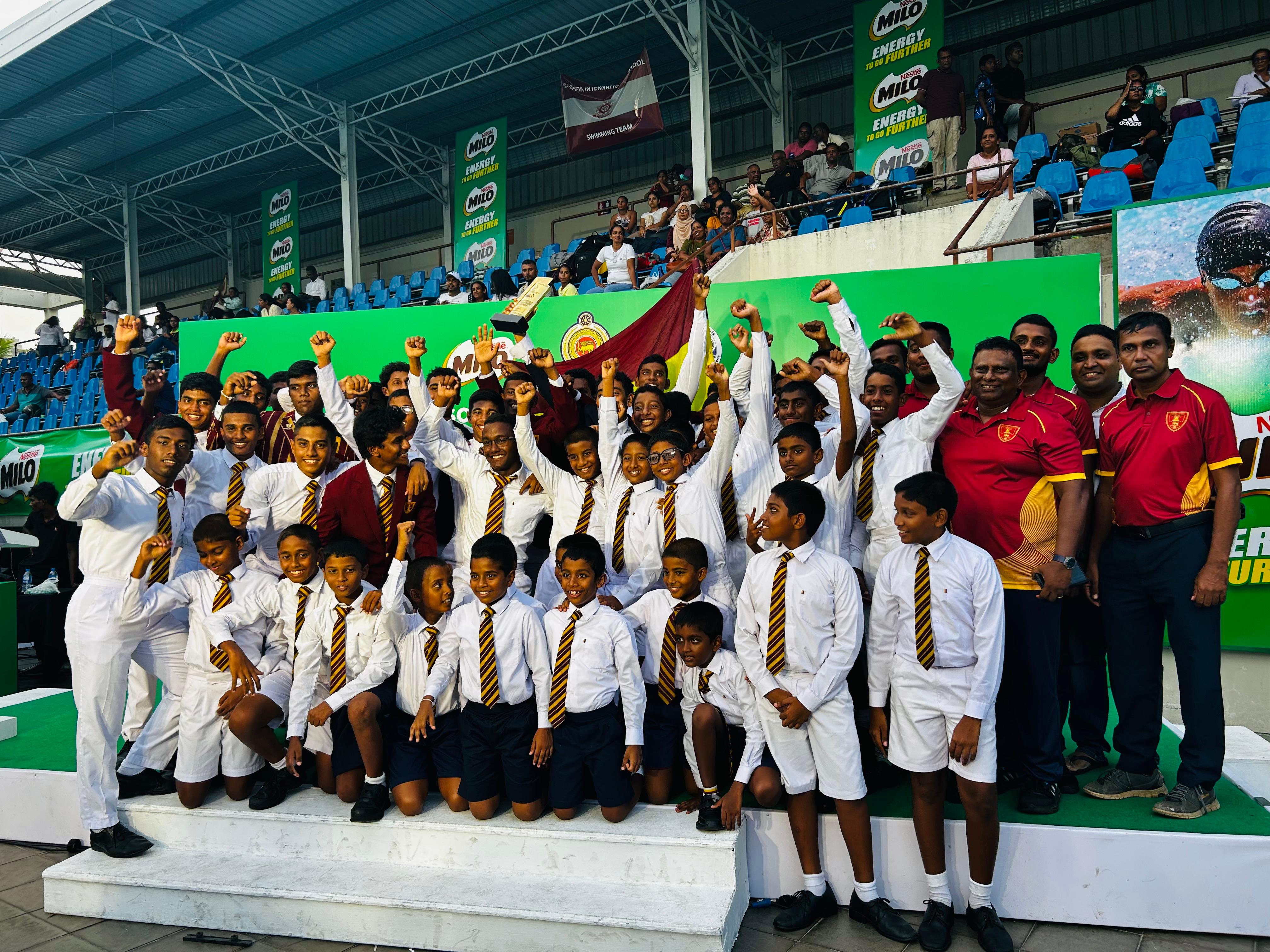 Ananda College Swimmers Make Waves with Record-Breaking Triumph at National Championships